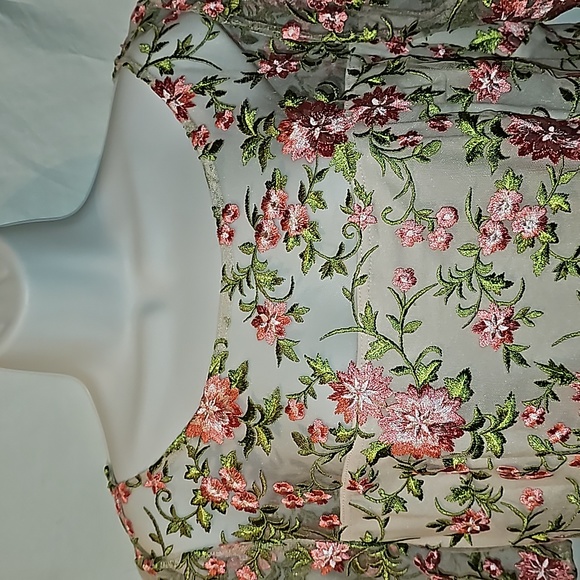 Adrianna Papell floral embroidered dress - Picture 3 of 13